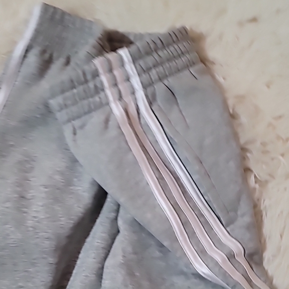 Adidas Kids Grey Track Pants - Picture 6 of 9
